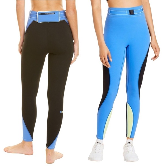 SOLID & STRIPED SPORT Trek Belt Bag Leggings in Laguna Blue - Picture 1 of 9